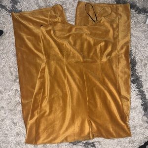Mustard yellow velvet Romper